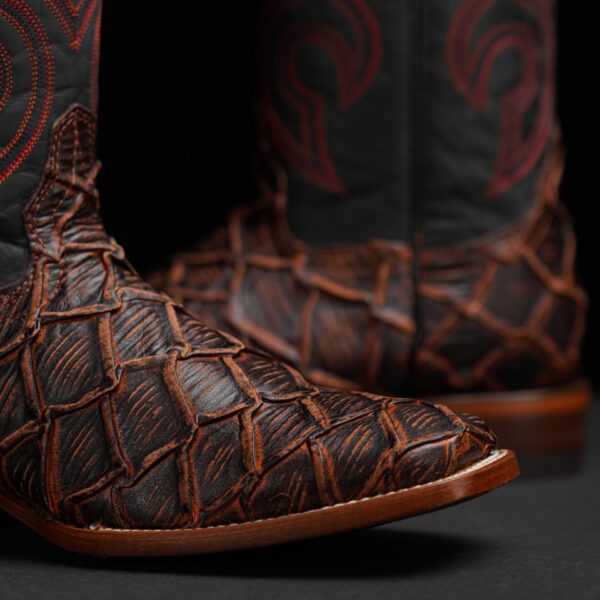Cognac Pirarucu – Square Toe - Image 5