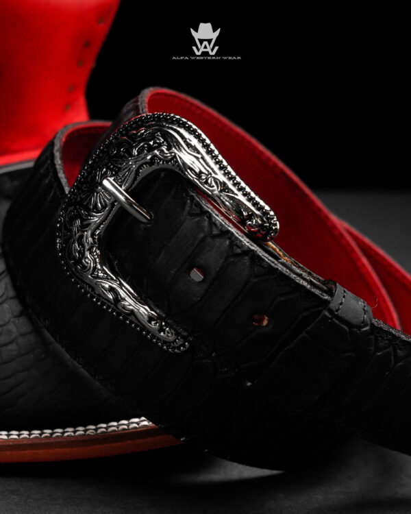 Matte Black Python Combo (Boot/Belt/Wallet) - Image 5