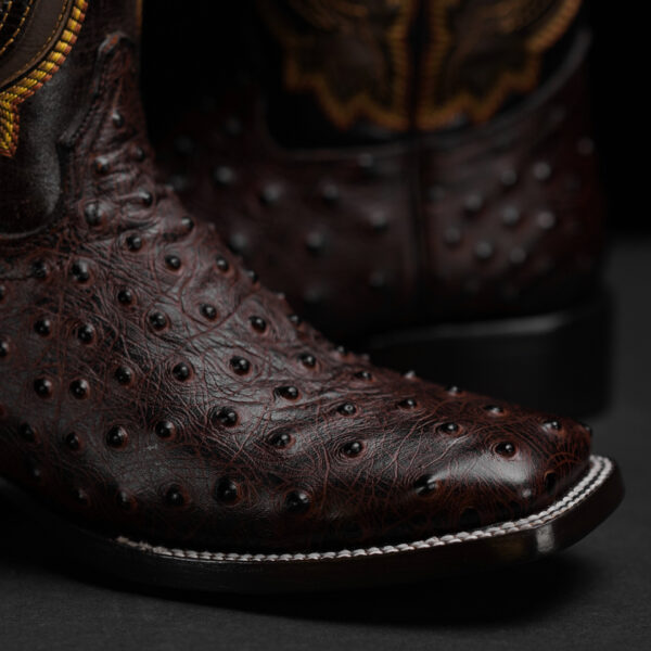 Brown Ostrich – Square Toe - Image 3