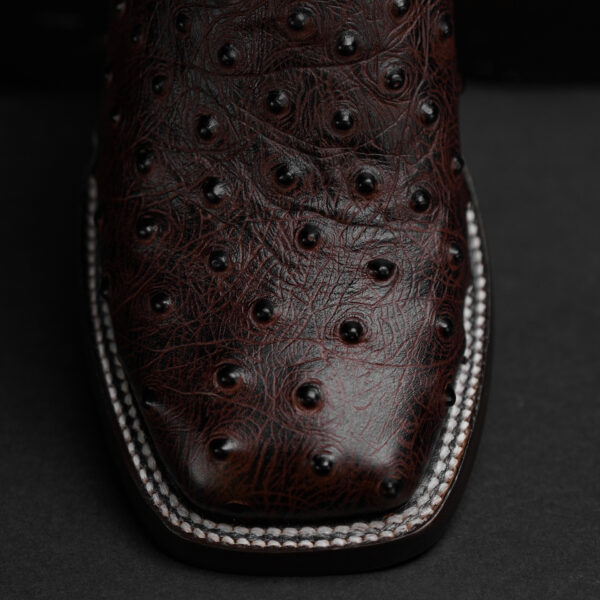 Brown Ostrich – Square Toe - Image 2