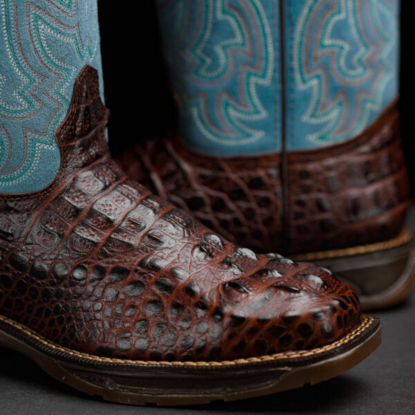 Brown Caiman Neck Steel Toe – Square Toe - Image 4