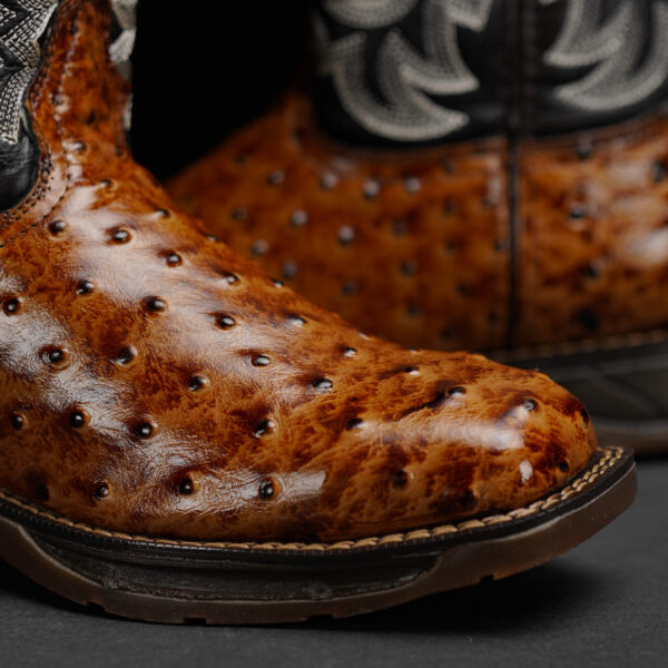Honey Ostrich Steel Toe – Square Toe - Image 4