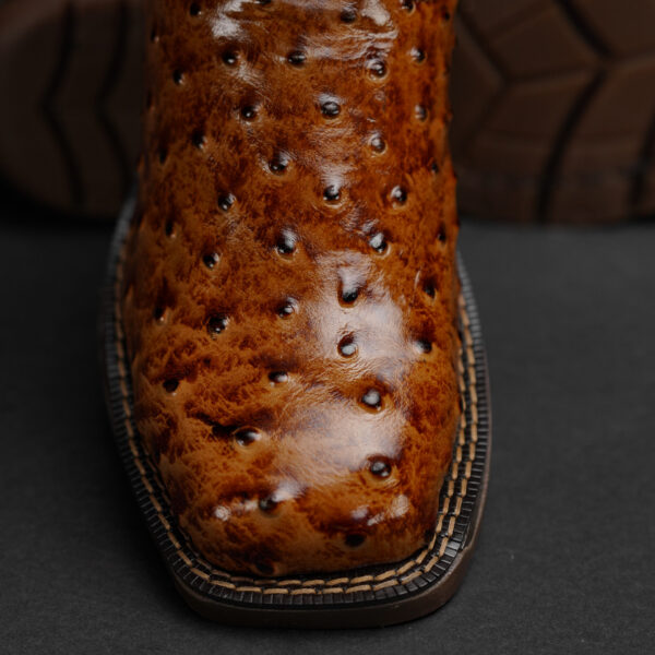 Honey Ostrich Steel Toe – Square Toe - Image 2