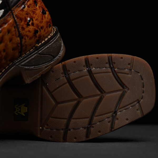 Honey Ostrich Steel Toe – Square Toe - Image 3