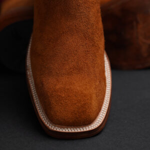 Genuine Cognac Stovetop Roughout - Square Toe (Made In USA)
