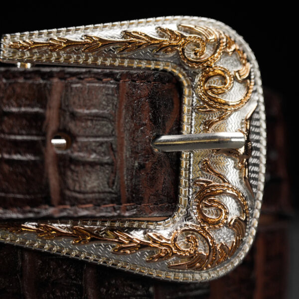 Brown Caiman Neck Belt - Image 3