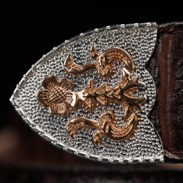 Brown Caiman Neck Belt - Image 2