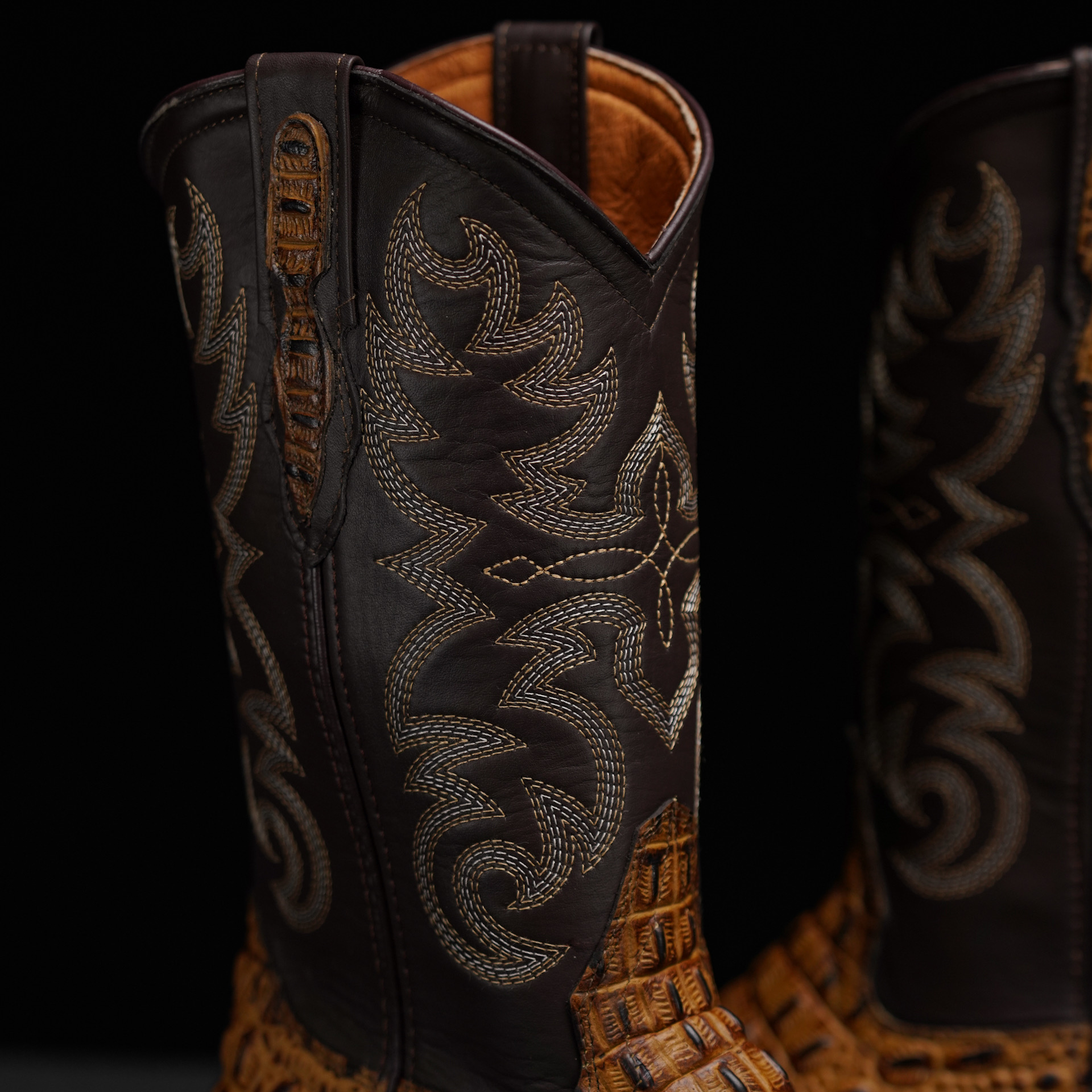 Honey Caiman Horn Back– Square Toe - Image 5