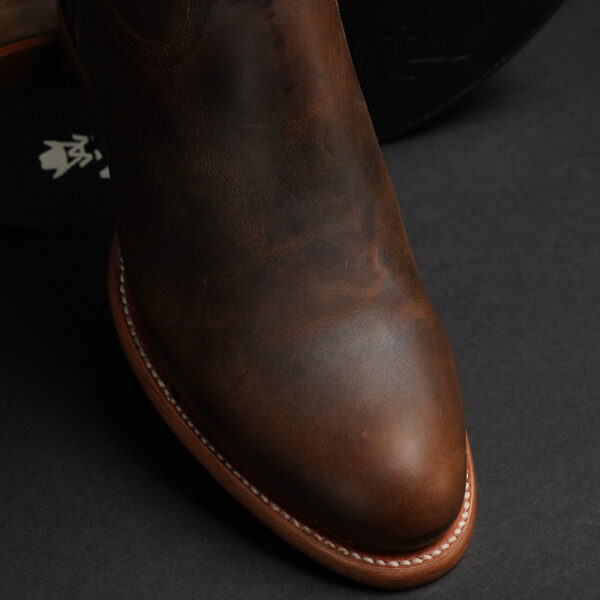 Brown Cowhide - Round Toe - Image 2