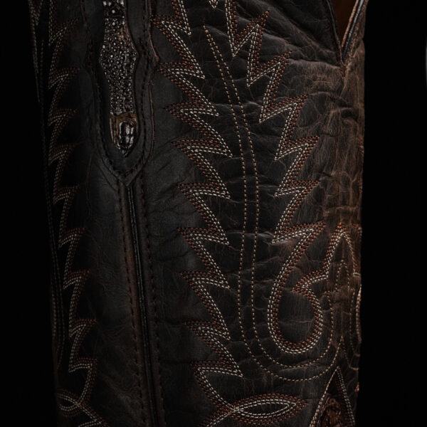 Natural Brown Ostrich Leg – Square Toe - Image 4