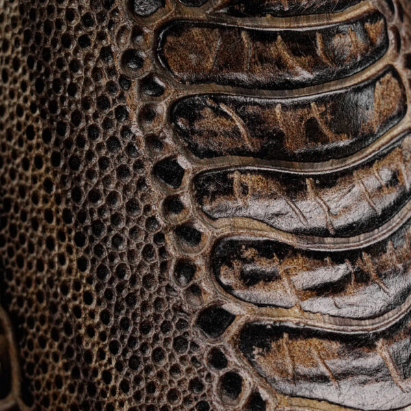 Natural Brown Ostrich Leg – Square Toe - Image 3