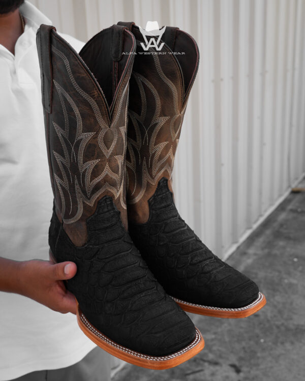 Giant Matte Black Python - Square Toe - Image 2