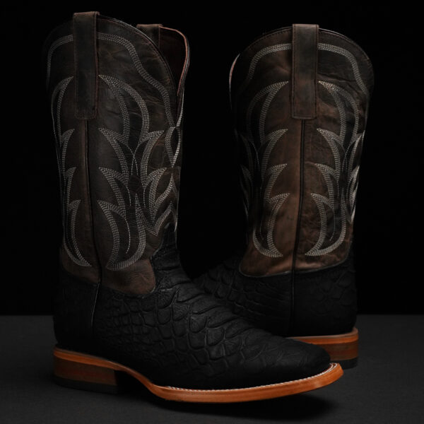 Giant Matte Black Python - Square Toe