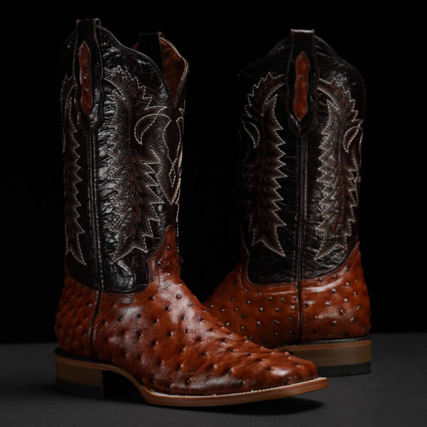 Cognac Ostrich – Sqaure Toe