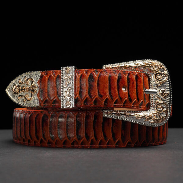 Cognac Python Belt