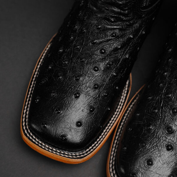 Black Ostrich – Square Toe - Image 2