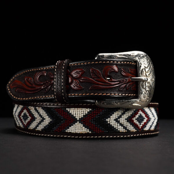 Hand Tooled & Beading - Twisted X Belt