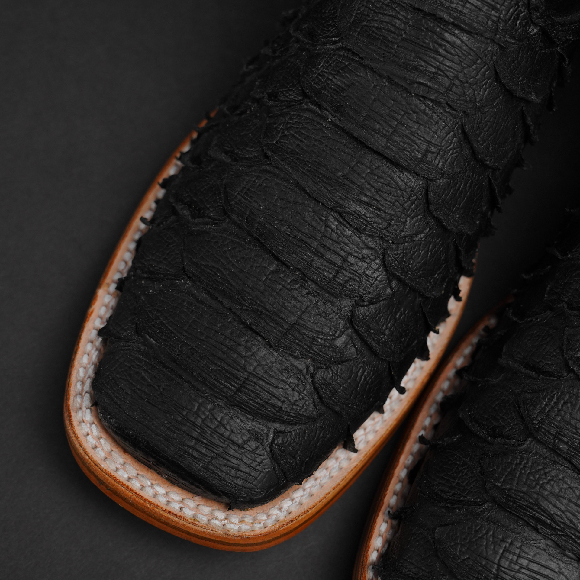 Matte Black Giant Python – Square Toe - Alfa Western WearAlfa Western Wear