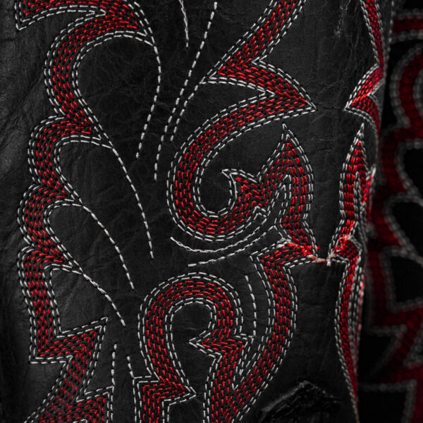 Black Caiman Tail - Square Toe - Image 4
