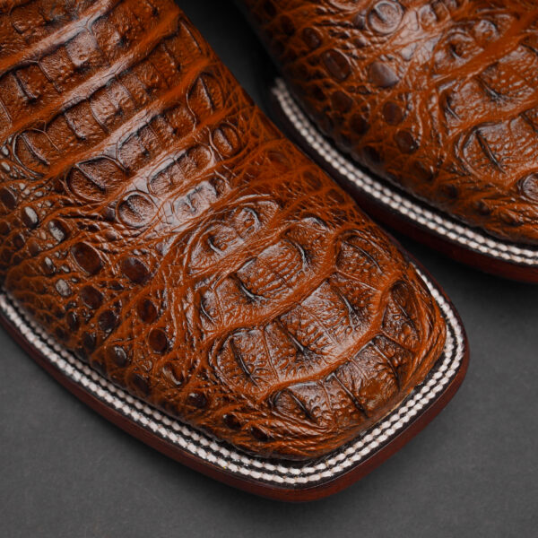 Brown Caiman Neck- Square Toe - Image 2
