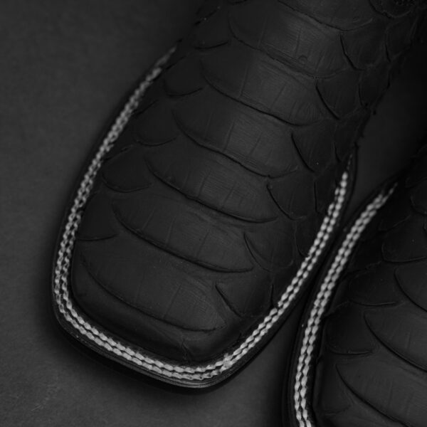Matte Black Giant Python – Square Toe - Image 2