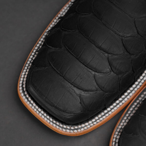 Matte Black Giant Python - Square Toe - Image 2
