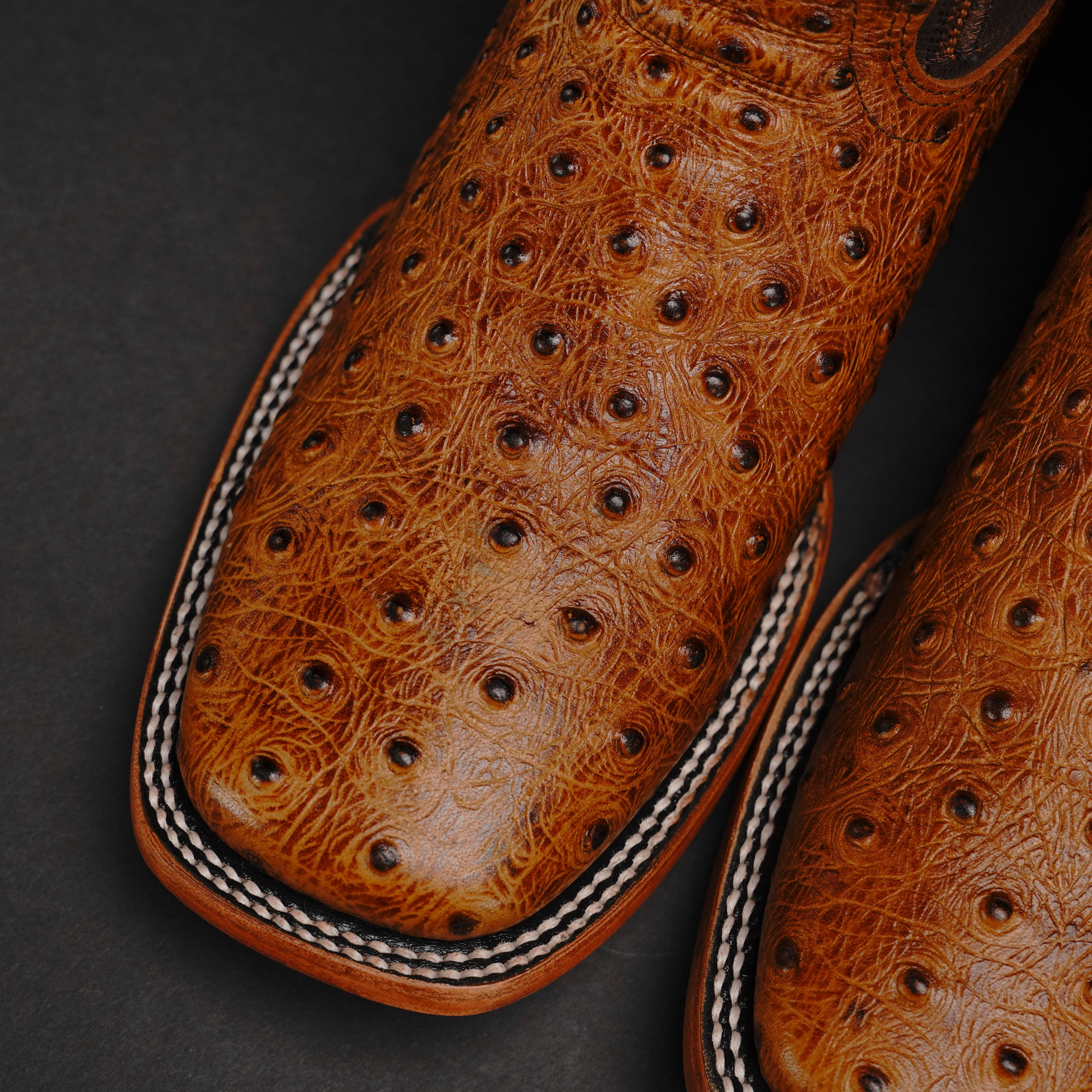 Honey Ostrich – Square Toe - Image 2