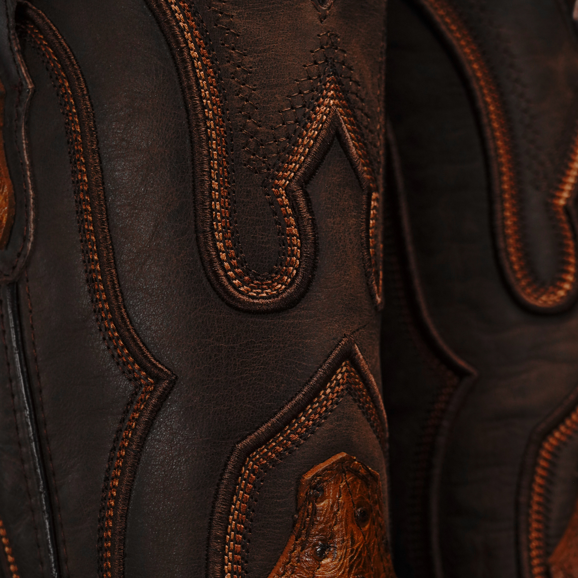 Honey Ostrich – Square Toe - Image 3