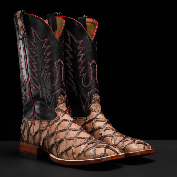 Genuine Tan Pirarucu - Square Toe (Made In USA)
