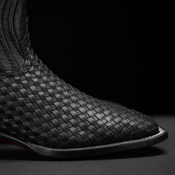 Black Basketweave – Square Toe - Image 3