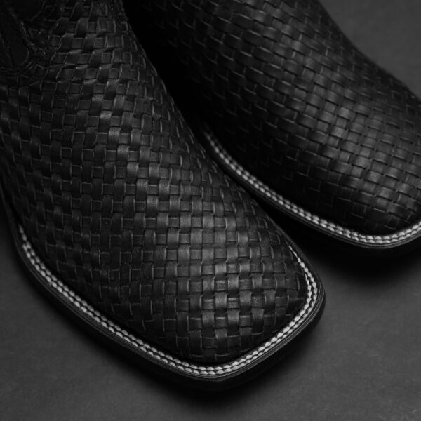 Black Basketweave – Square Toe - Image 4