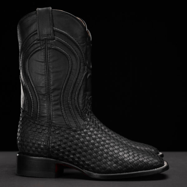 Black Basketweave – Square Toe - Image 2