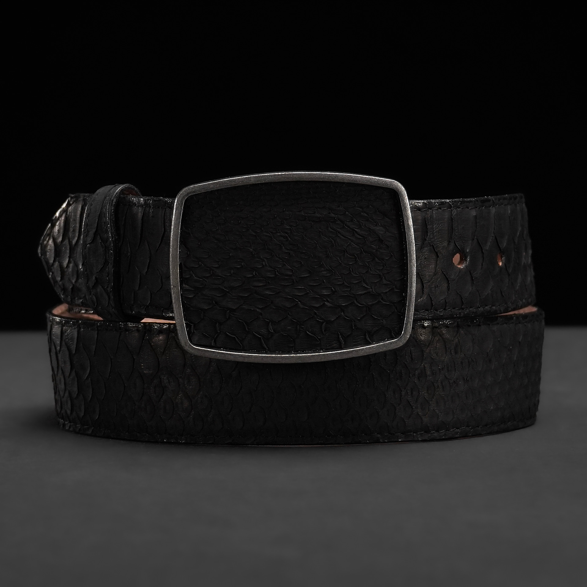 Genuine Black Python Belt