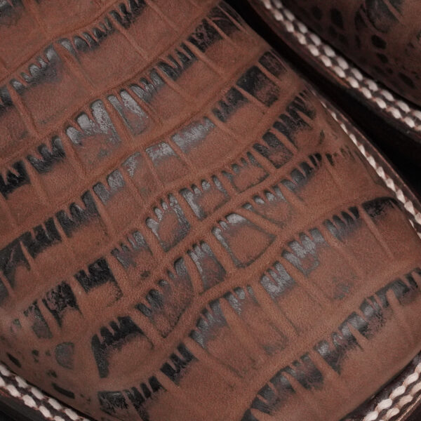 Brown Caiman Belly - Square Toe - Image 4