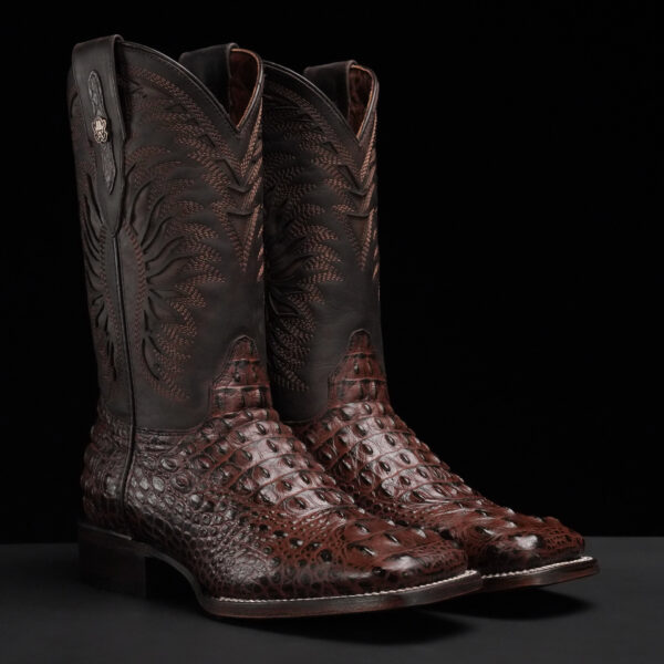 Brown Caiman Neck - Square Toe