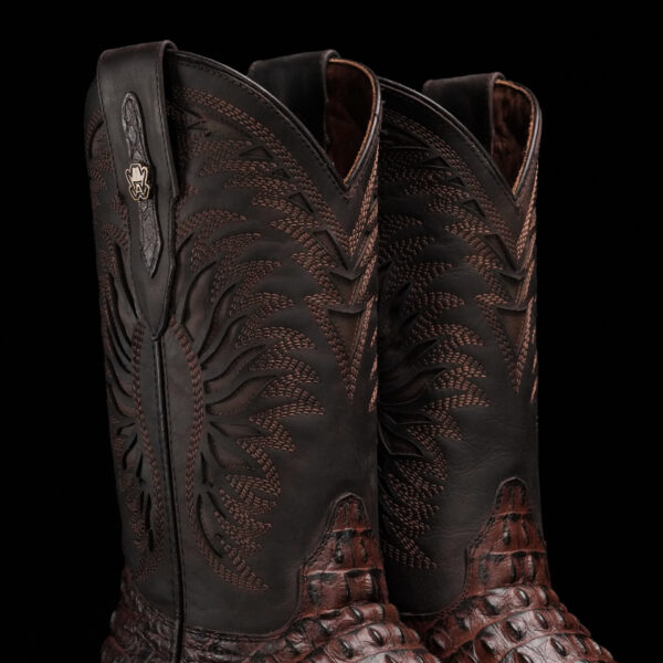 Brown Caiman Neck - Square Toe - Image 5