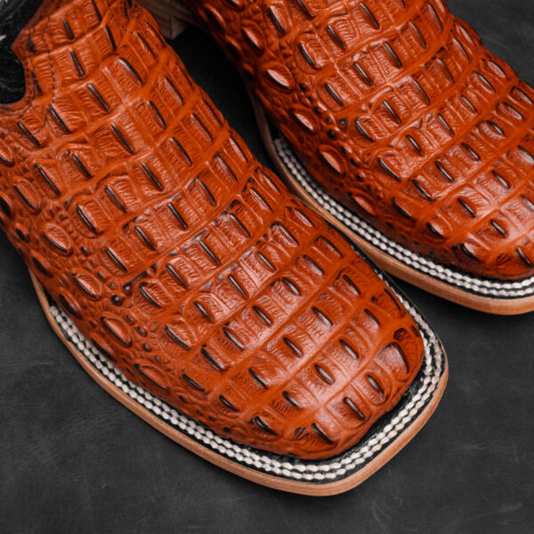 Cognac Caiman Horn Back - Square Toe - Image 2