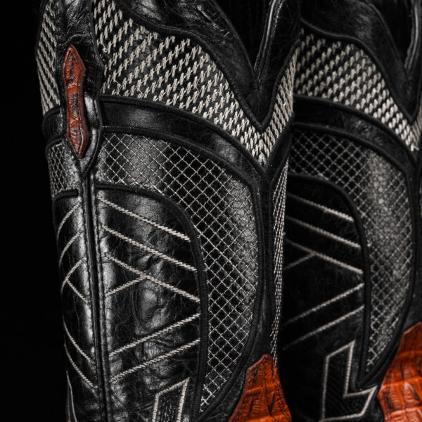 Cognac Caiman Horn Back - Square Toe - Image 3