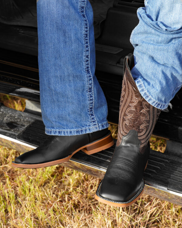 Black Cowhide – Square Toe - Image 4