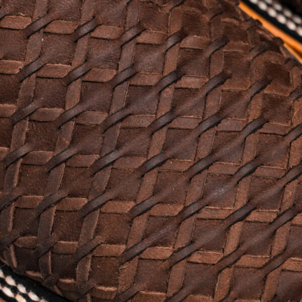 Brown Basketweave – Square Toe - Image 3