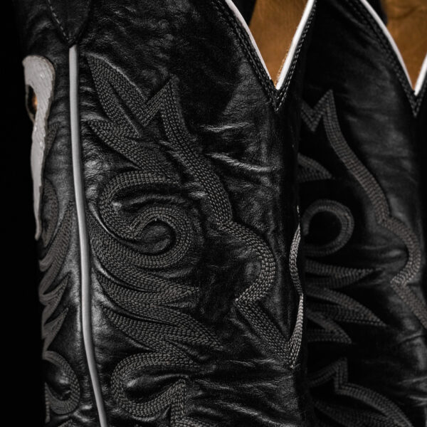 Genuine White Caiman Belly - Square Toe (Made In USA) - Image 3