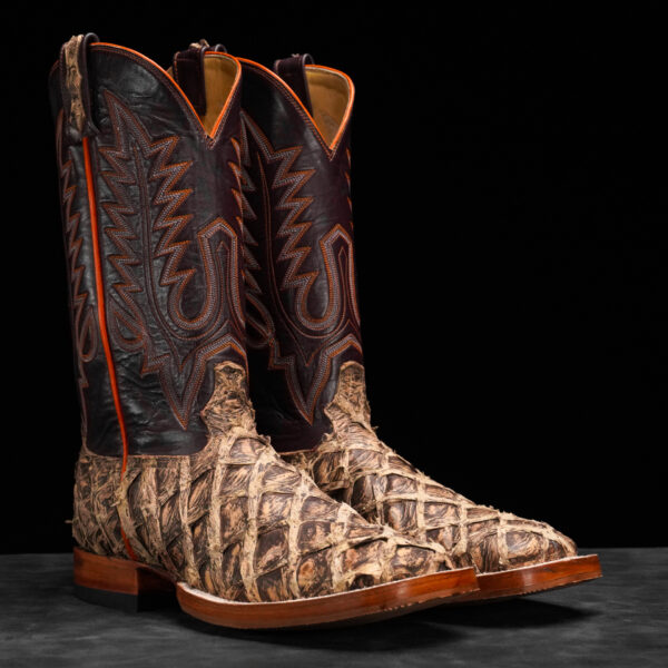 Genuine Rustic Mink Pirarucu - Square Toe (Made In USA)