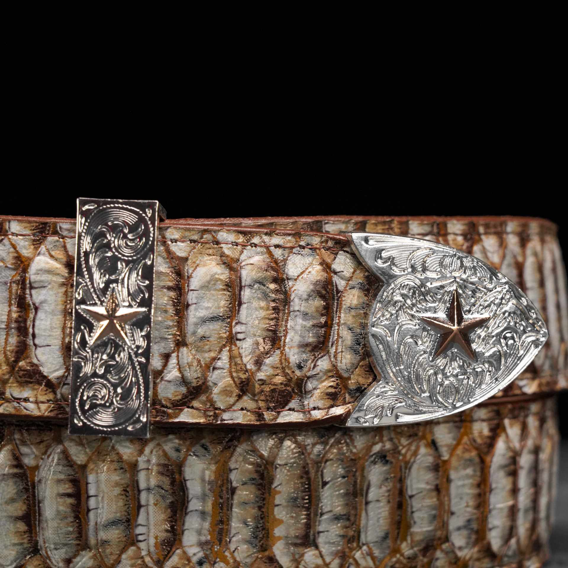 Rustic Natural Python Belt - Image 3