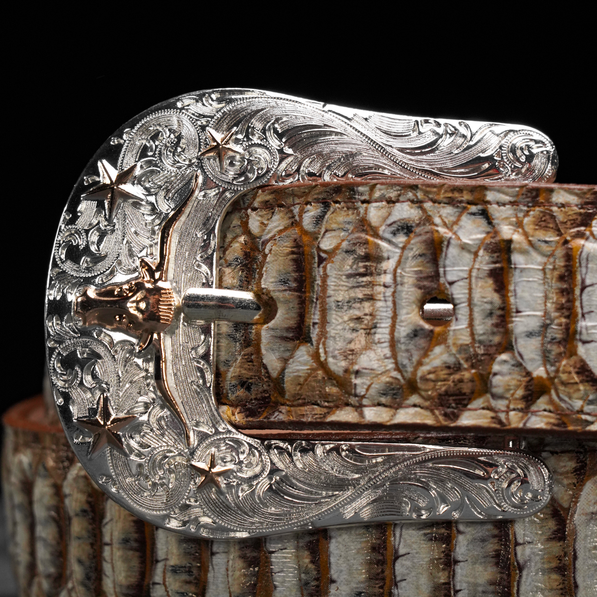 Rustic Natural Python Belt - Image 2