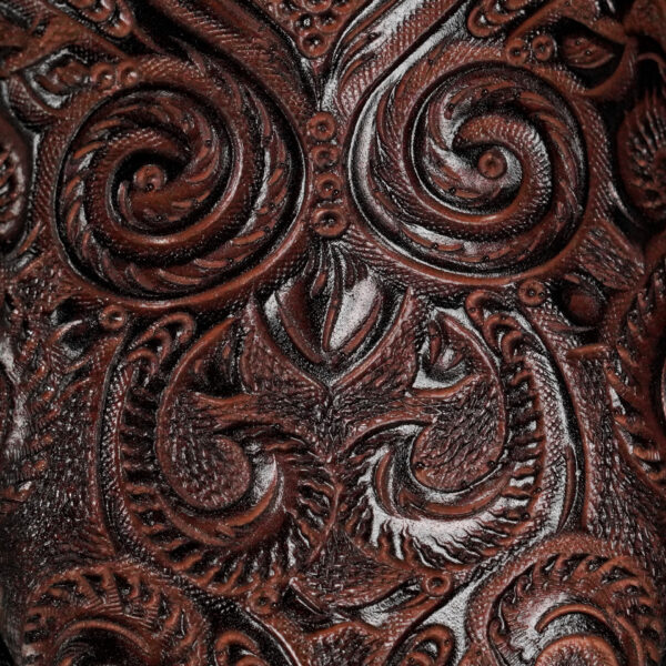 Brown Alfa Hand Tooled – Square Toe - Image 4