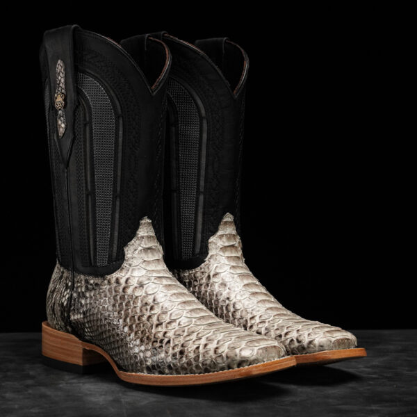 AUTHENTIC Natural Python – Square Toe