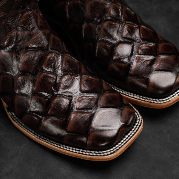 Brown Fish Scale – Square Toe - Image 3