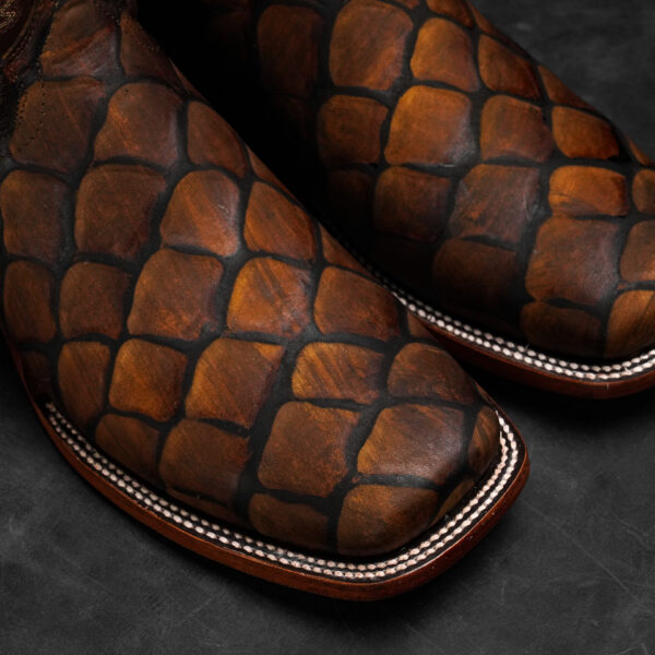 Rustic Honey Fish Scale – Square Toe - Image 3