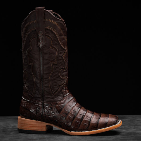 Brown Caiman Horn Back - Square Toe - Image 2
