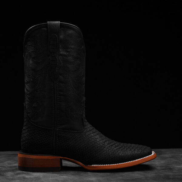 Matte Black Python - Square Toe - Image 2